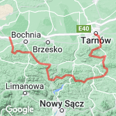 Mapa Tarnów -> Kłaj pod wiatr